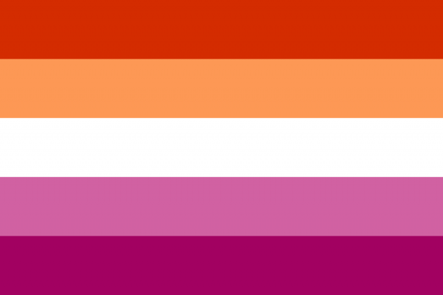 sunset lesbian flag