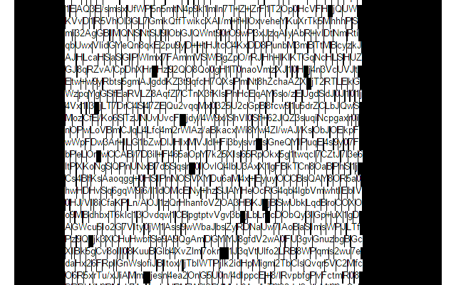 result of the recognized text data recreated by pasting the isolated letters. there are gaps where a match was not identified